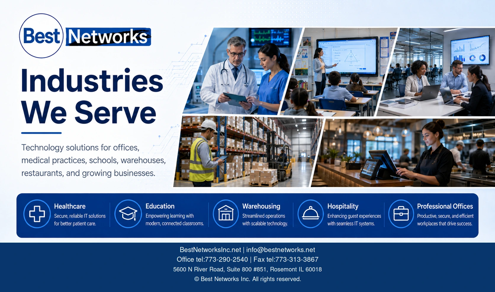 Illustrative Best Networks industry overview showing business technology environments
